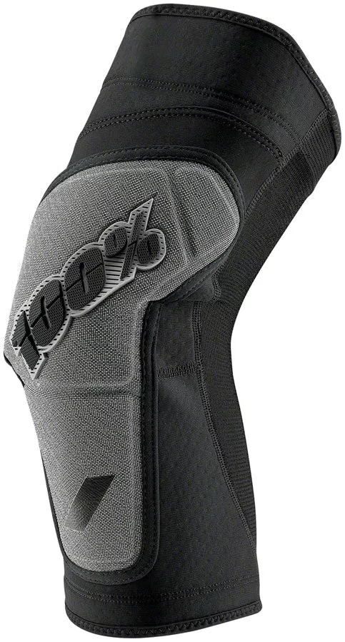 100-ridecamp-knee-guards-black-gray-medium 100% Ridecamp Knee Guards - Black/Gray Medium