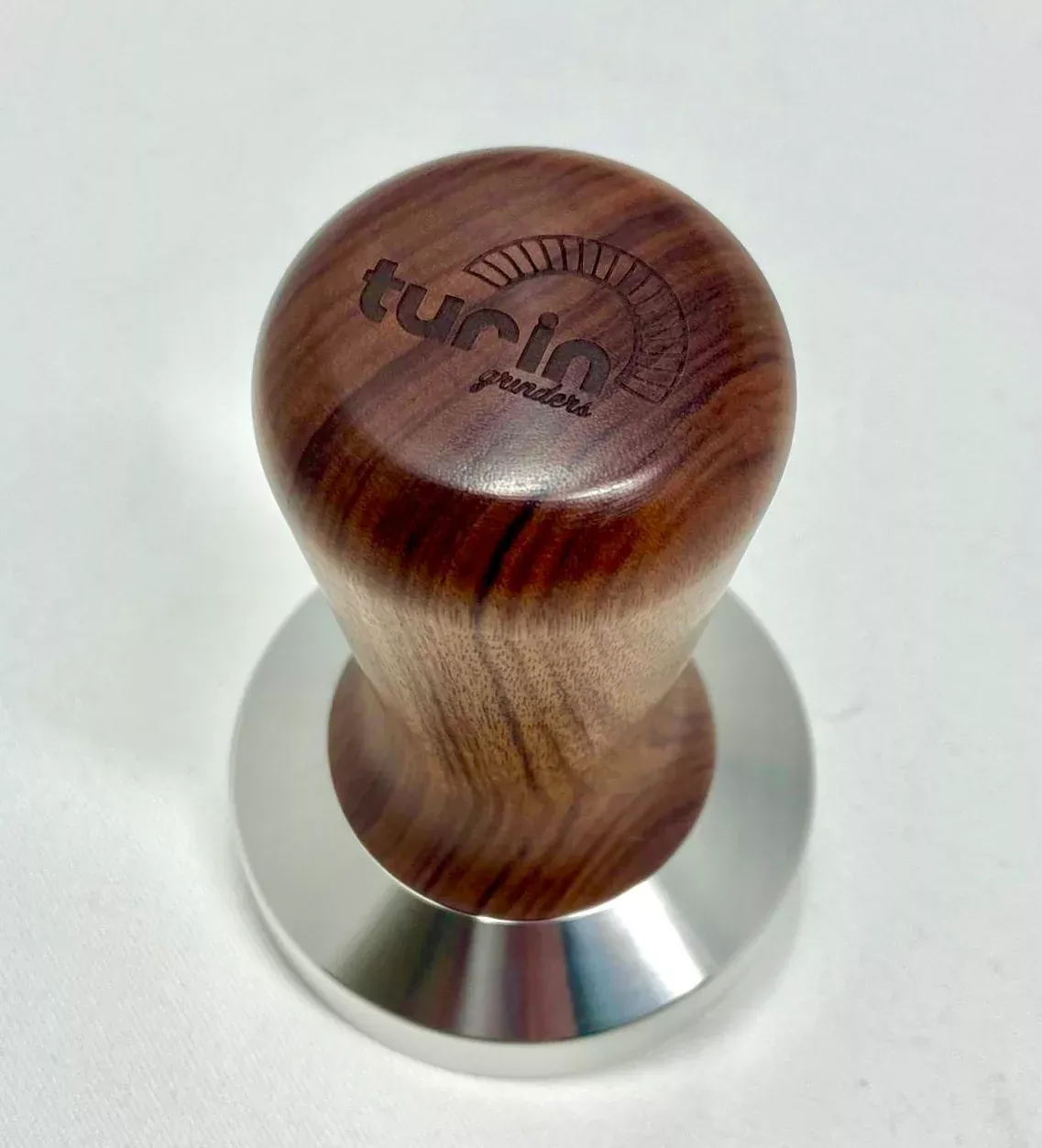 58mm-turin-branded-espresso-tamper-wood-handle-with-stainless-steel-base 58mm Turin Branded Espresso Tamper - Wood Handle with Stainless Steel base
