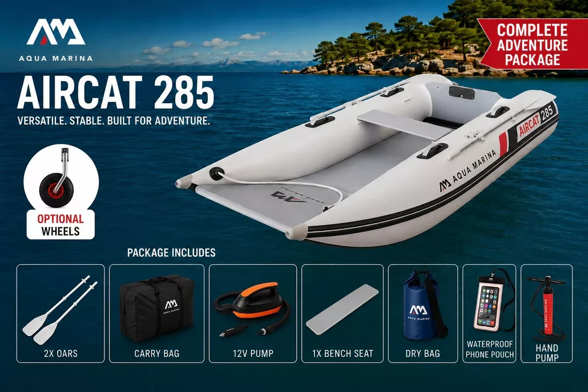 Aqua Marina AIRCAT Inflatable Catamaran 285 Deluxe Package