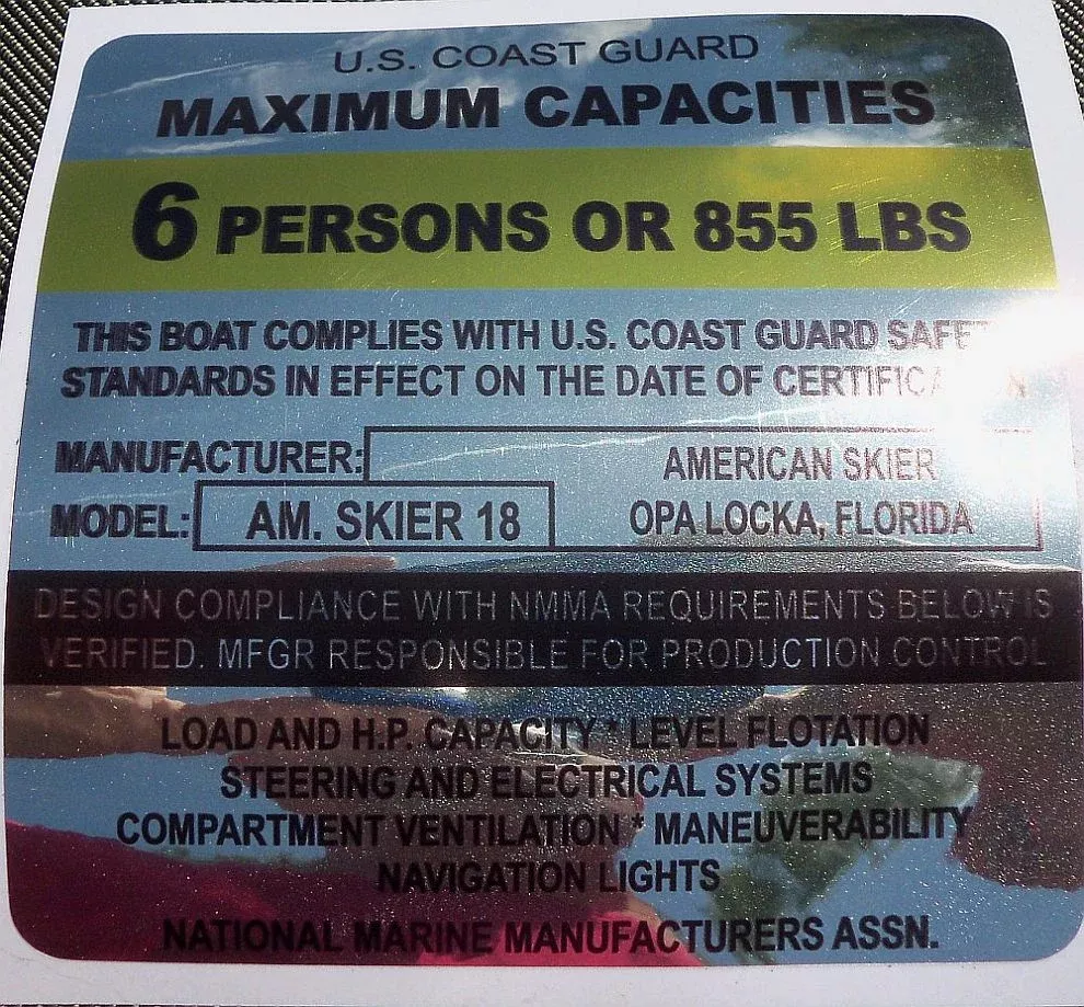 decal-uscg-18-american-skier Decal - USCG 18' American Skier