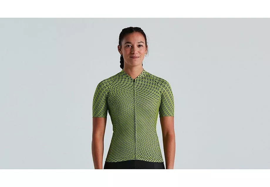 Specialized Sl Bicycledelics Jersey Ss Wmn Hyper Green/Black Xxl