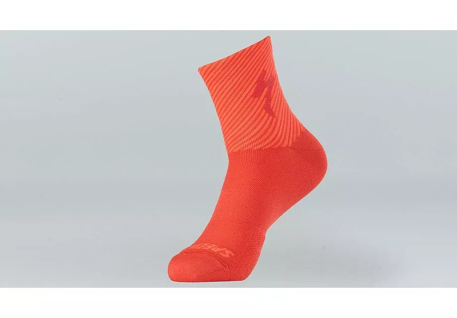 specialized-soft-air-mid-sock-flo-red-rocket-red-stripe-m Specialized Soft Air Mid Sock Flo Red/Rocket Red Stripe M